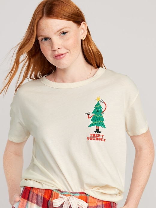 Image number 1 showing, Matching Holiday-Graphic T-Shirt for Women