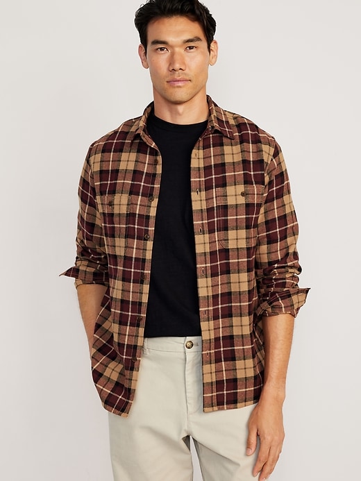 Image number 1 showing, Double-Brushed Flannel Shirt