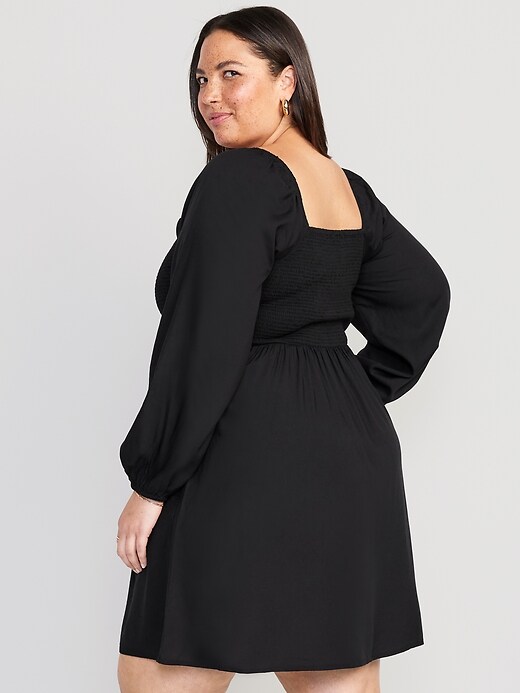 Fit & Flare Long-Sleeve Mini Dress | Old Navy