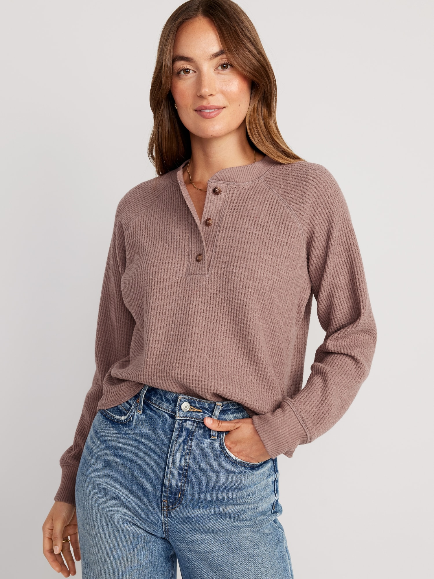 Cropped Henley Tops