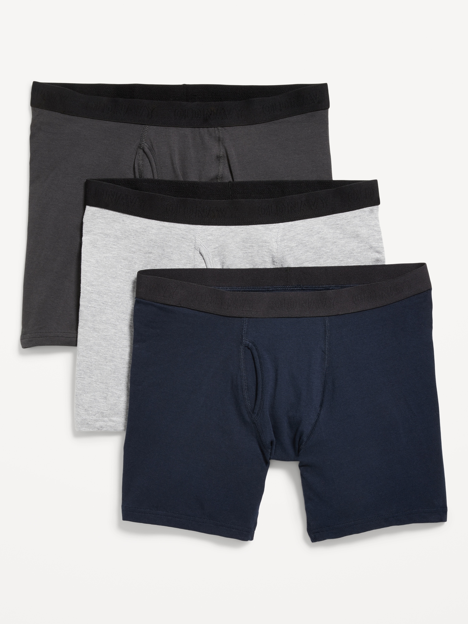 Old Navy Boys Underwear 3 Pack Boxer Brief Solid Black Gray White Size S or  M