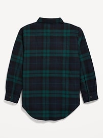 View large product image 3 of 4. Cozy Long-Sleeve Button-Front Plaid Tunic Shirt for Girls