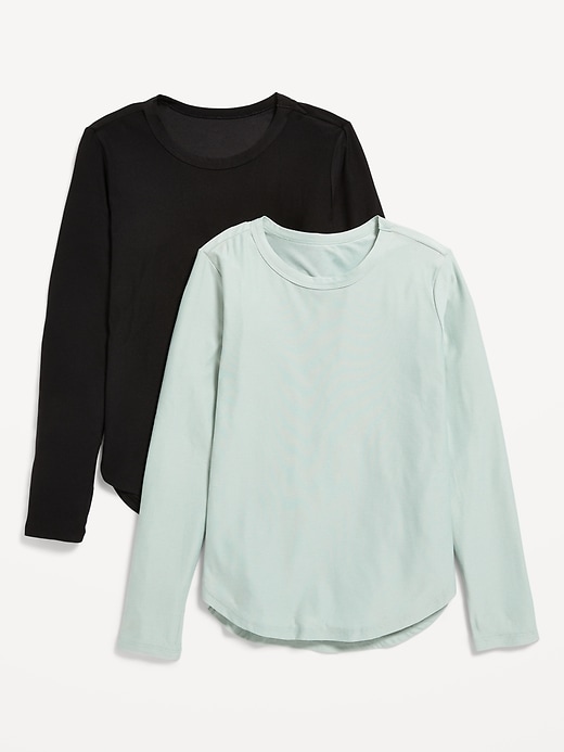 View large product image 1 of 1. Cloud 94 Soft Go-Dry Long-Sleeve T-Shirt 2-Pack for Girls
