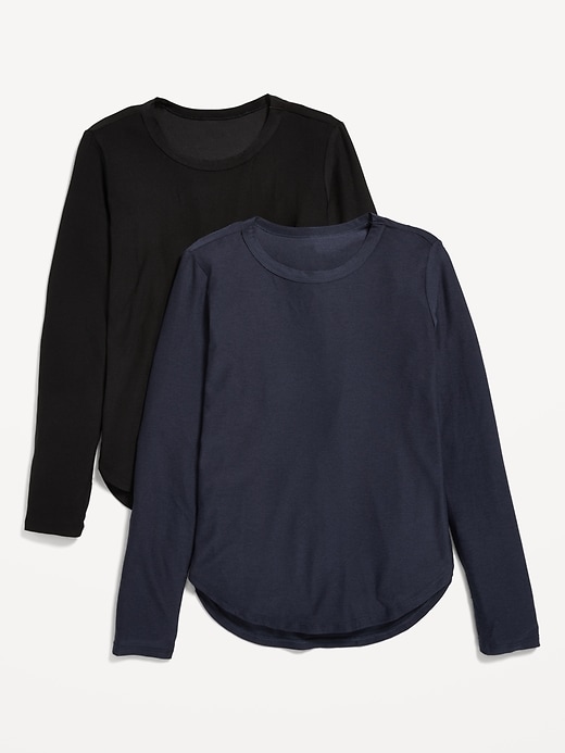 View large product image 1 of 2. Cloud 94 Soft Go-Dry Long-Sleeve T-Shirt 2-Pack for Girls