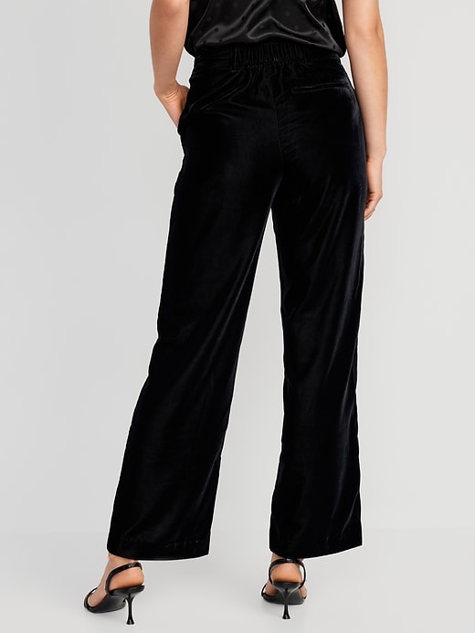 Image number 2 showing, Extra High-Waisted Velvet Taylor Pants