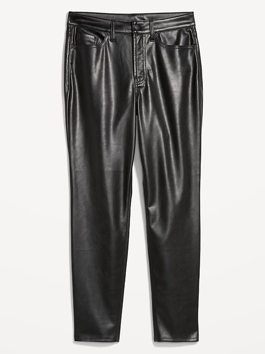 Image number 4 showing, High-Waisted OG Straight Faux-Leather Ankle Pants