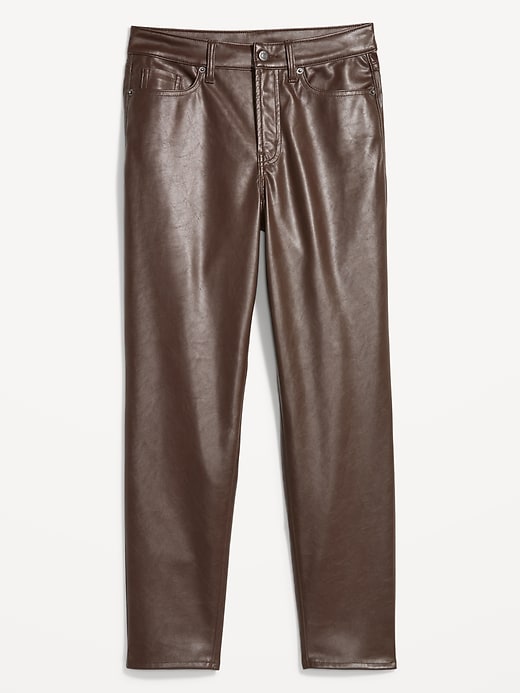 Image number 4 showing, High-Waisted OG Straight Faux-Leather Ankle Pants