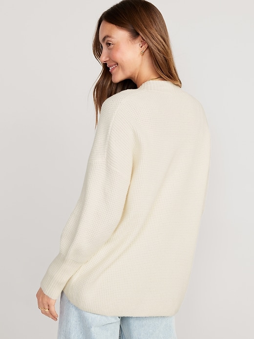 Image number 2 showing, SoSoft Waffle-Knit Cocoon Sweater