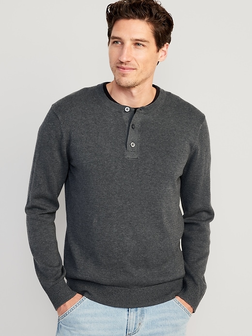 Image number 1 showing, Henley Sweater