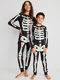View large product image 4 of 4. Gender-Neutral Matching Snug-Fit One-Piece Pajamas for Kids