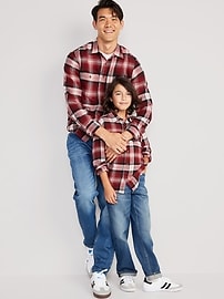 View large product image 3 of 3. Maternity Utility Flannel Boyfriend Shirt
