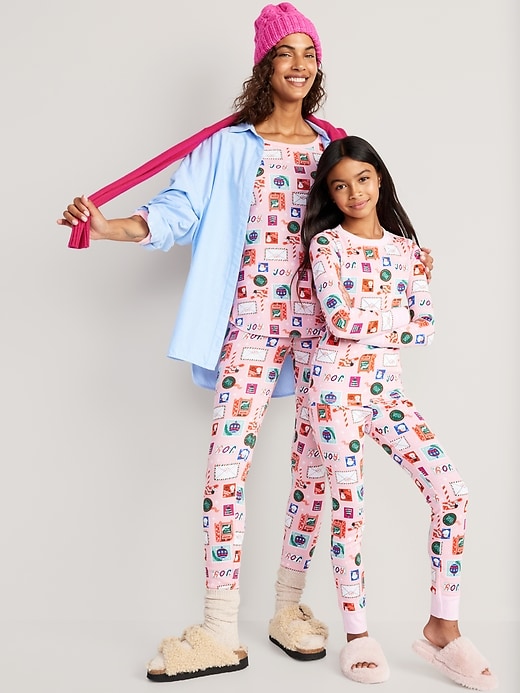 View large product image 2 of 2. Gender-Neutral Printed Snug-Fit Pajama Set for Kids