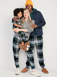 View large product image 3 of 3. Gender-Neutral Matching Flannel Pajama Set for Kids