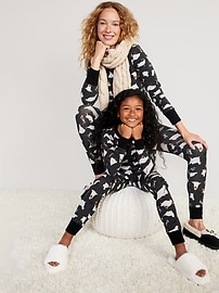View large product image 4 of 4. Matching Gender-Neutral Printed Snug-Fit Pajama Set for Kids