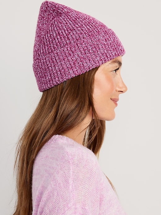 View large product image 1 of 2. Gender Neutral Wide Cuff Beanie Hat for Adults