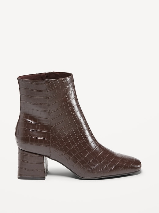 Image number 4 showing, Faux Leather Square Toe Boots