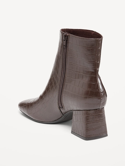 Image number 6 showing, Faux Leather Square Toe Boots