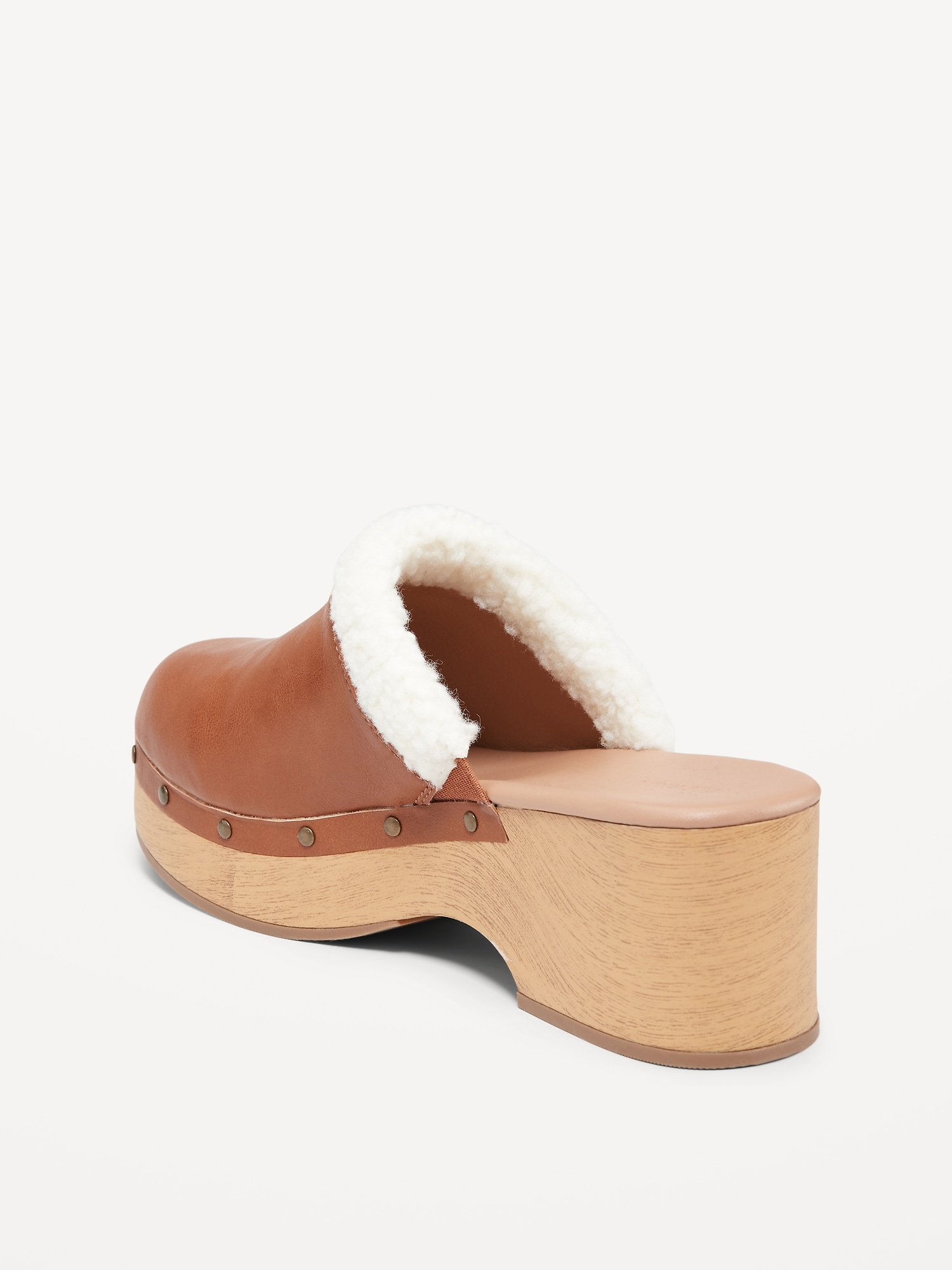 Old Navy Women's Faux-Leather Sherpa-Lined Clogs - - Size 10