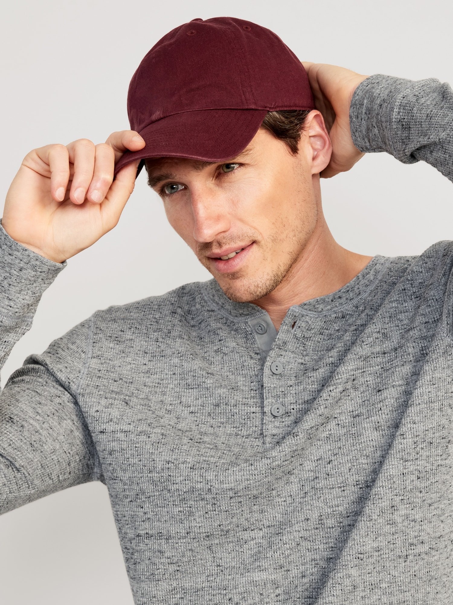Waffle-Knit Henley T-Shirt | Old Navy