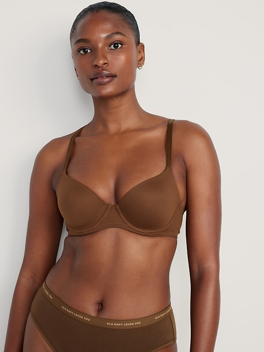 View large product image 1 of 6. Full-Coverage Underwire Demi Bra