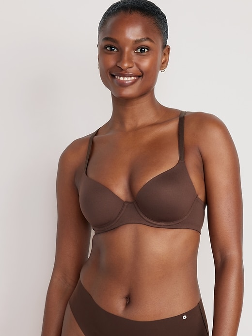 View large product image 1 of 6. Full-Coverage Underwire Demi Bra