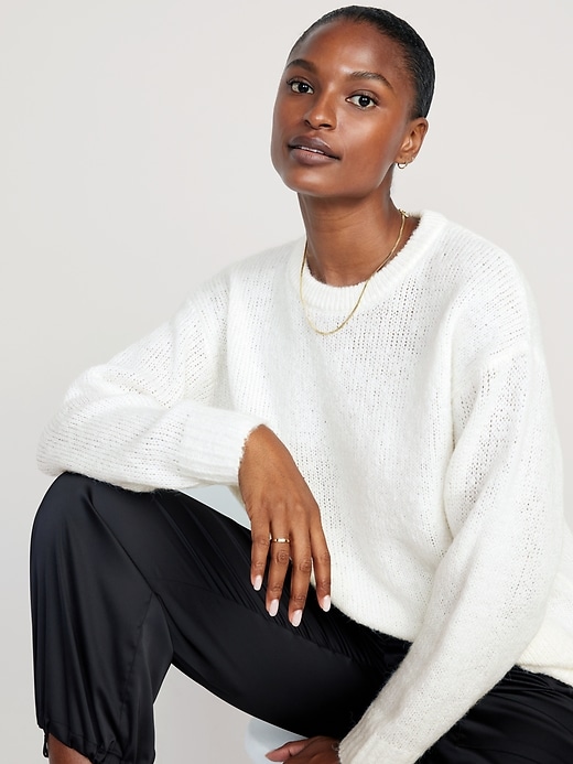 Image number 5 showing, Crew-Neck Tunic Sweater