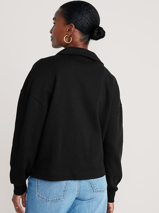 Image number 4 showing, Collared Fleece Pullover