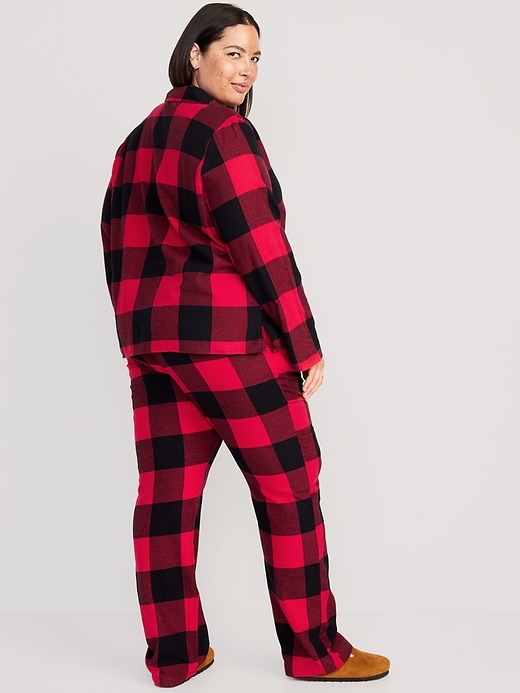 The Company Store Company Cotton Family Flannel Navy Red Plaid Women's  Medium Red/Navy Long Sleeve Pajama Short Set 60012B-M-RED/NAVY - The Home  Depot