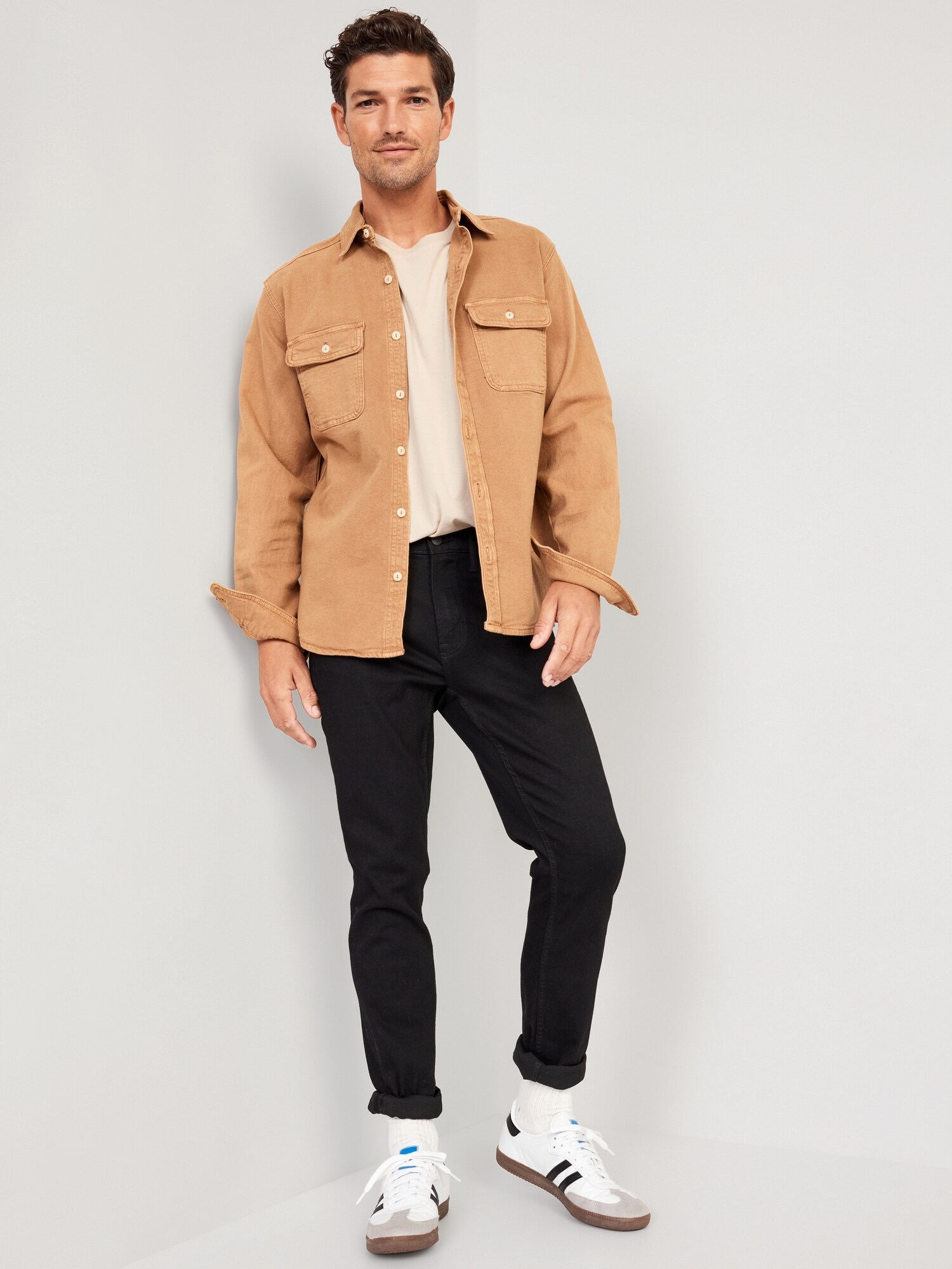 Мужские джинсы Old Navy Slim 360° Tech Stretch Performance, цвет: Чёрный — фото 3