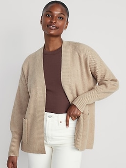 SoSoft Waffle-Knit Cocoon Sweater | Old Navy