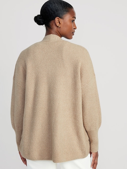 Image number 2 showing, SoSoft Waffle-Knit Cocoon Sweater