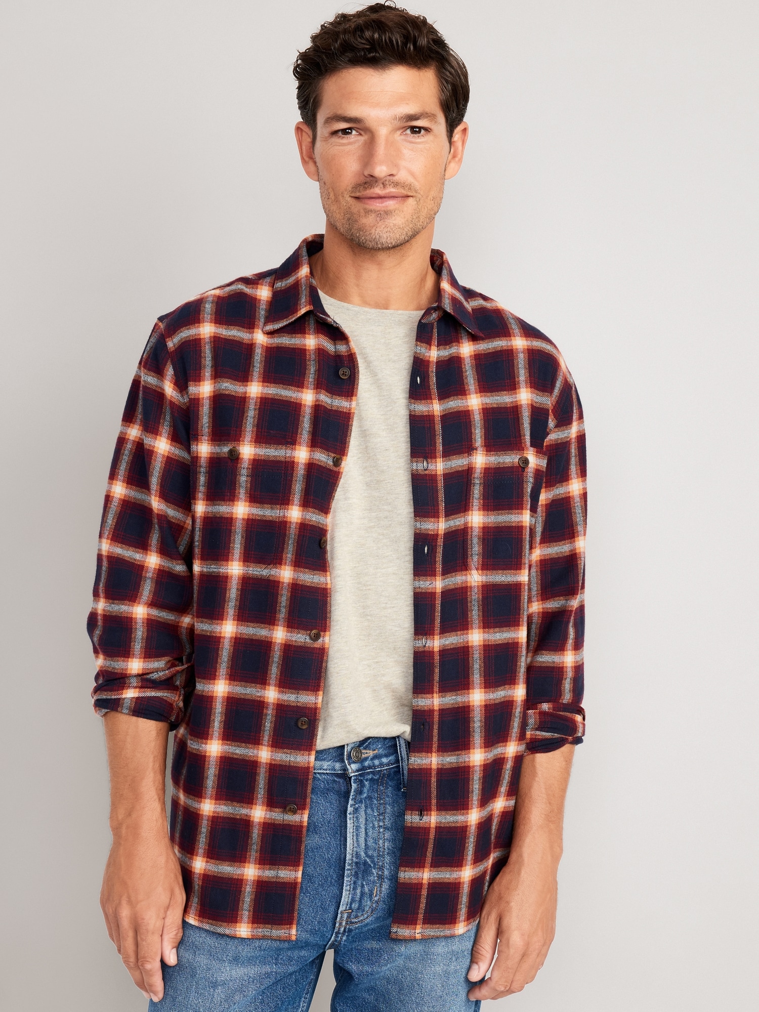 Double-Brushed Flannel Shirt