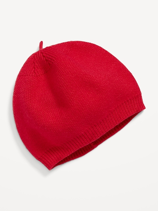 View large product image 1 of 1. Knit Beret Hat for Toddler Girls