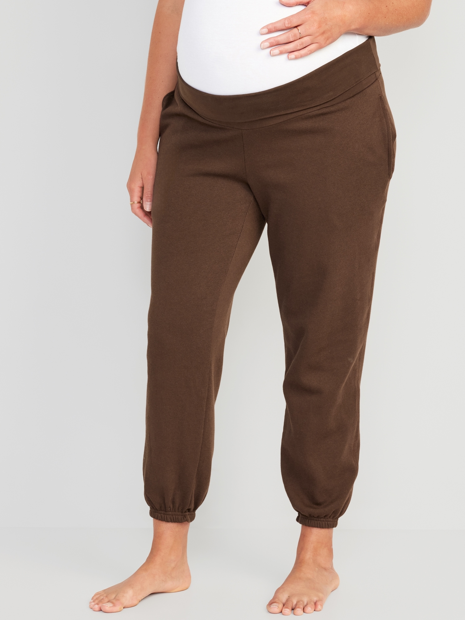 Free People Around the Clock Neutral Taupe Ribbed Jogger Pants Small Tan -  $35 (56% Off Retail) - From Alana
