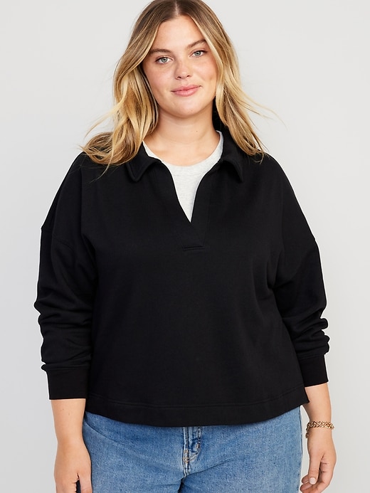 Image number 6 showing, Collared Fleece Pullover
