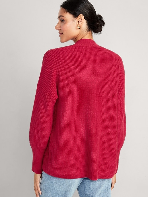Image number 2 showing, SoSoft Waffle-Knit Cocoon Sweater