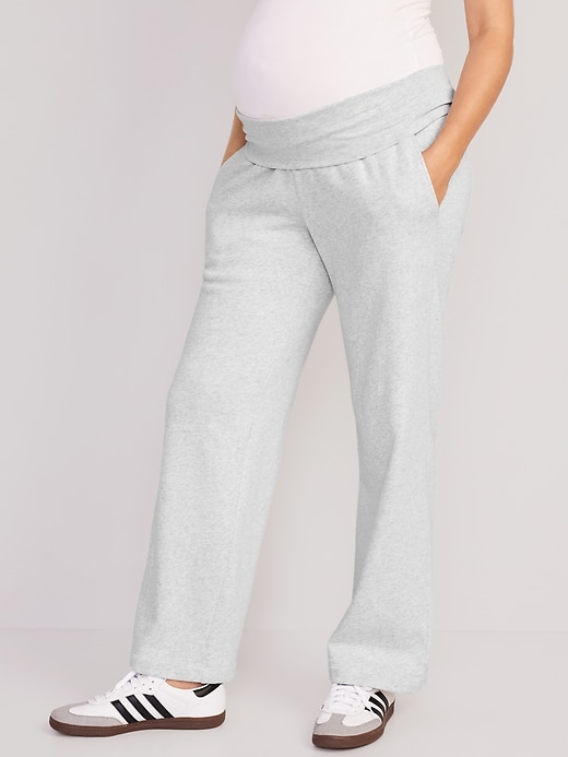 Image number 1 showing, Maternity Rollover-Waist Sweatpants
