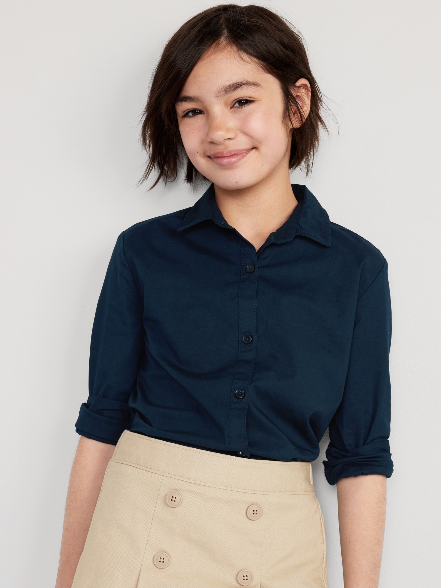 School Uniform Long-Sleeve Shirt for Girls | Old Navy