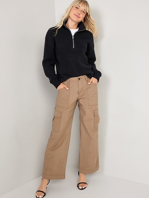 Image number 3 showing, Mid-Rise Wide-Leg Cargo Pants