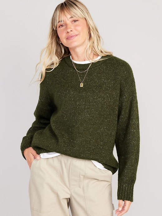 Image number 1 showing, Crew-Neck Tunic Sweater