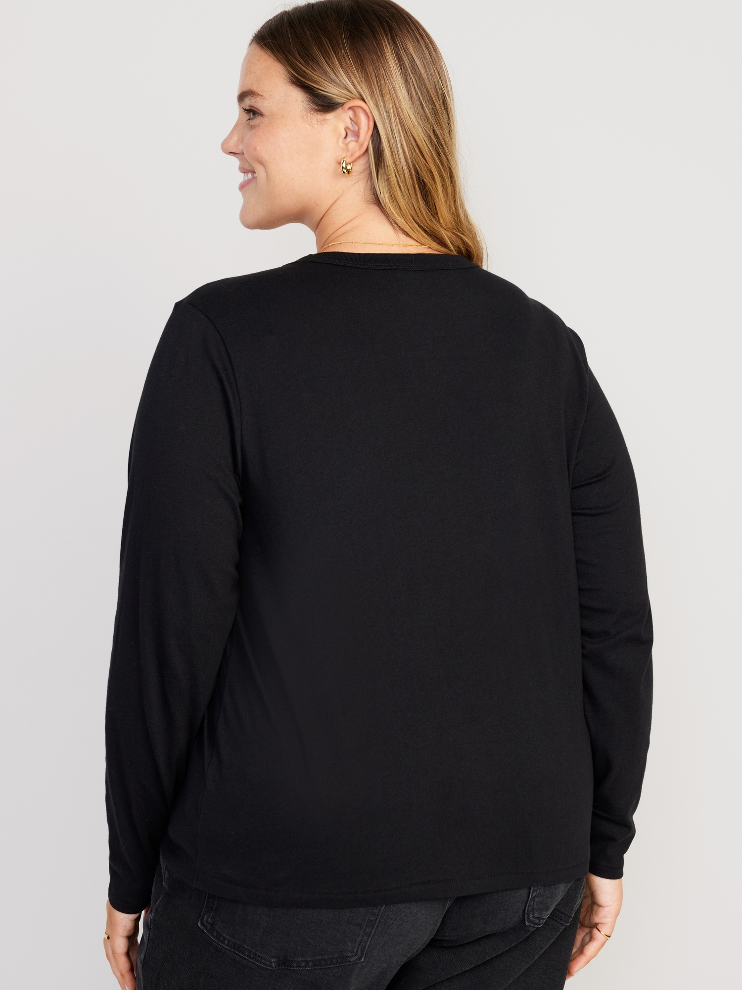 Long-Sleeve T-Shirt | for Old Women Navy EveryWear