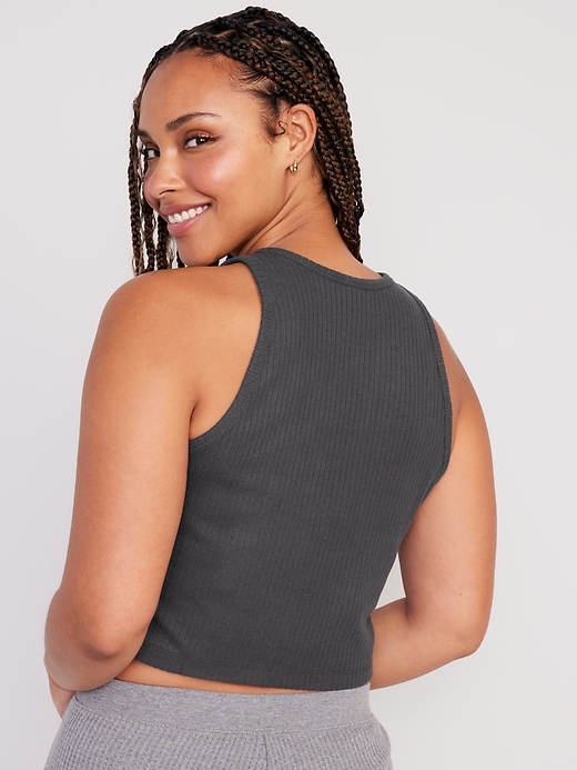 Image number 6 showing, Cropped Rib-Knit Tank Top
