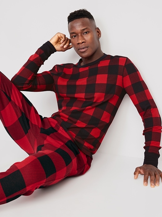 Image number 3 showing, Thermal-Knit Long-Sleeve Plaid T-Shirt
