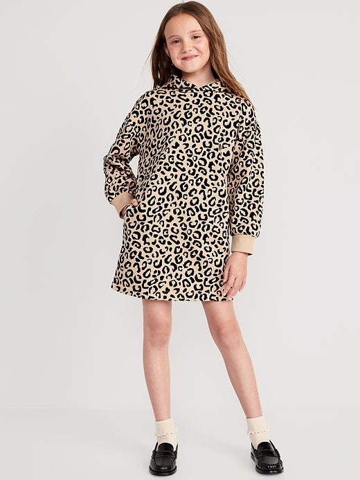 View large product image 1 of 5. Long-Sleeve Fleece Hoodie Dress for Girls