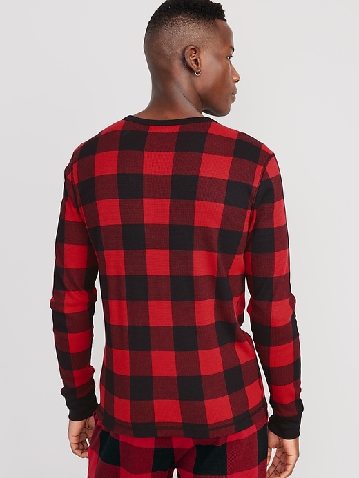 Image number 2 showing, Thermal-Knit Long-Sleeve Plaid T-Shirt