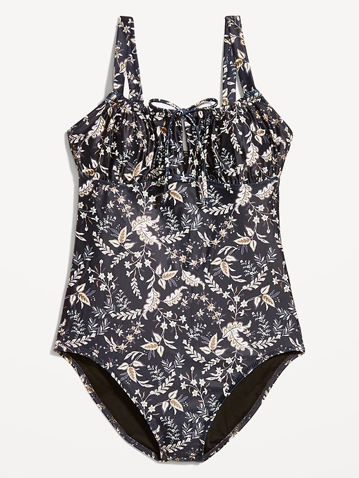 Cinched-Tie One-Piece Swimsuit | Old Navy