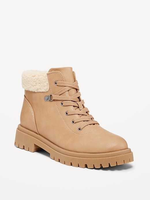 Image number 1 showing, Faux Leather Hiking Boot