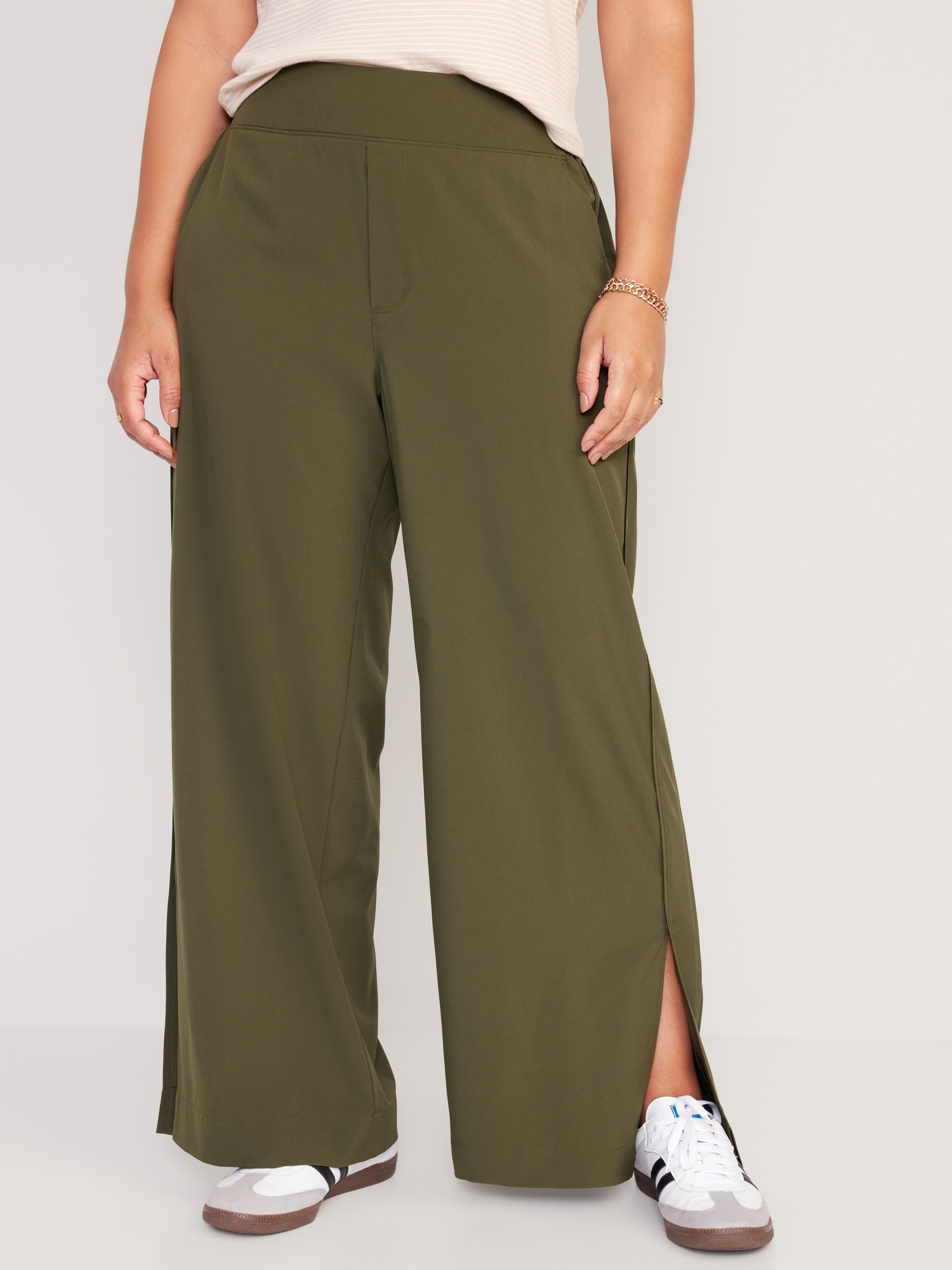 Le Tomboy cotton twill wide-leg pants in green - Frame | Mytheresa