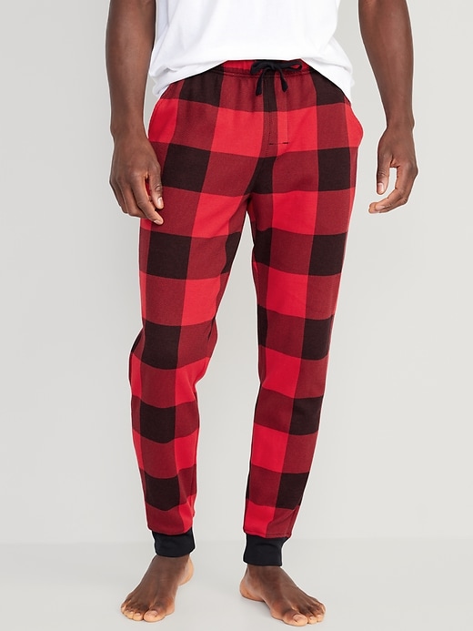 Image number 1 showing, Waffle-Knit Jogger Pajama Pants