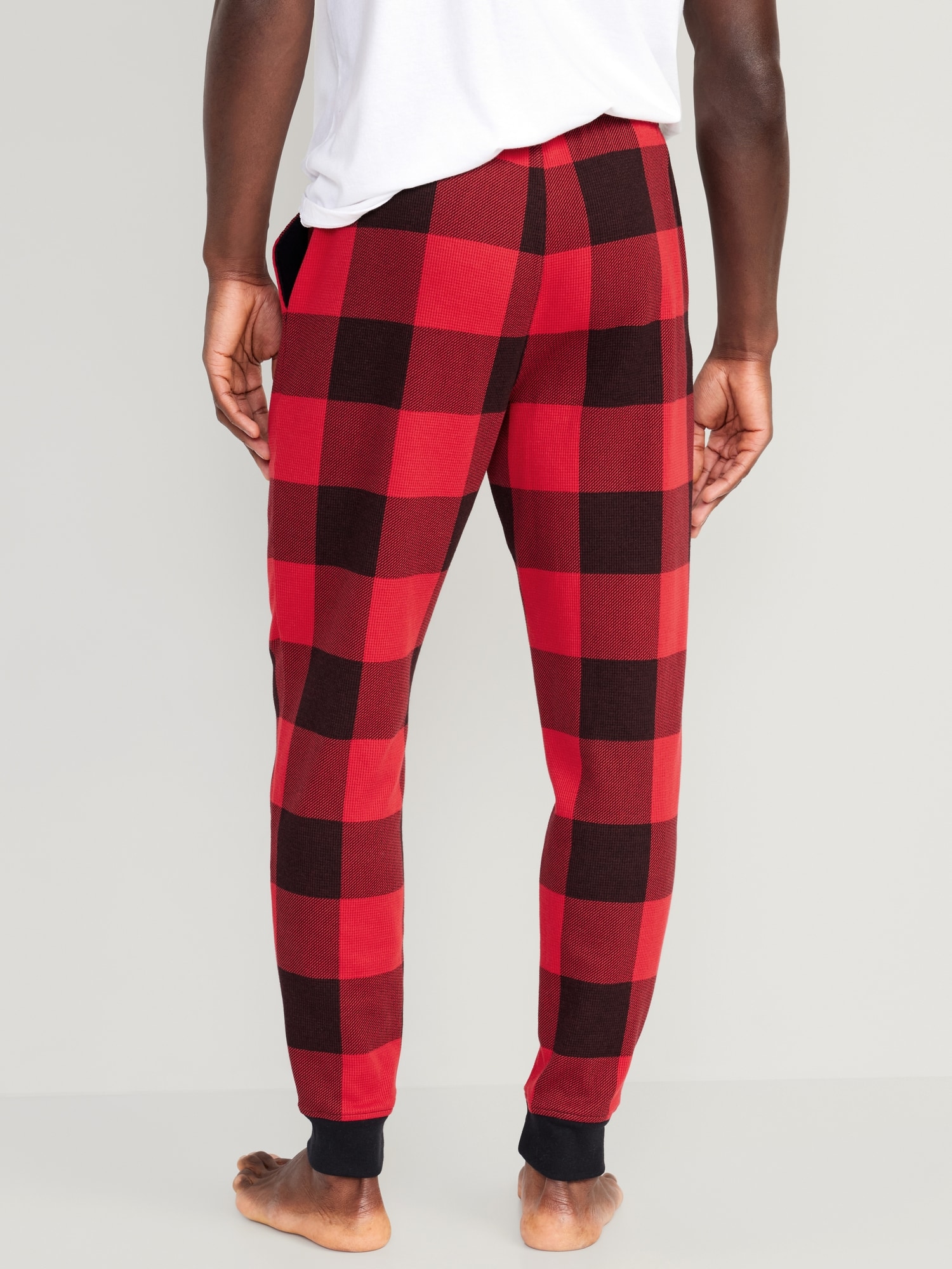 Waffle-Knit Jogger Pajama Pants